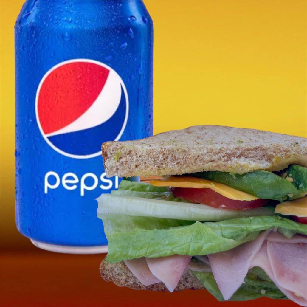 Sándwich de Pavo + PEPSI BLACK SIN AZÚCAR 355 Ml