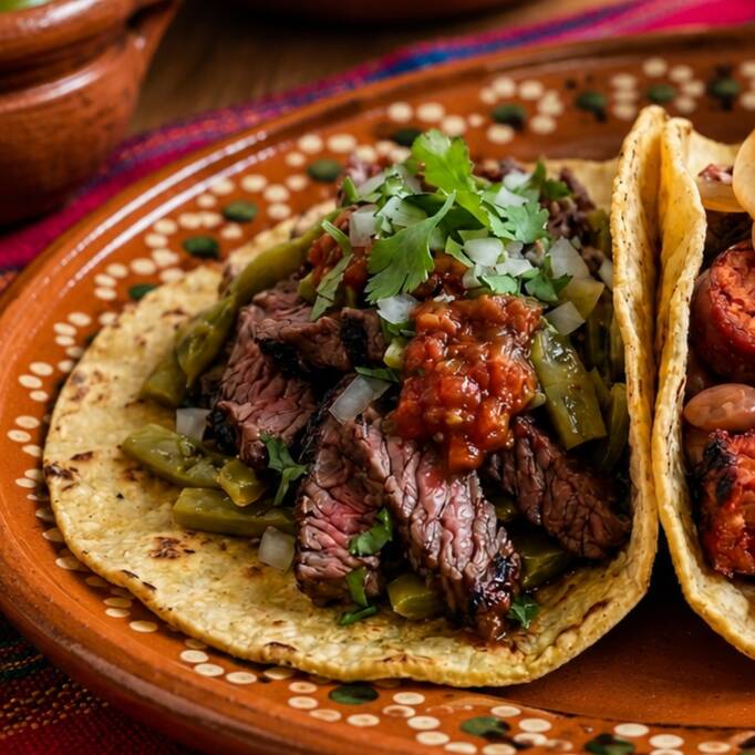 Taco de Arrachera al carbon