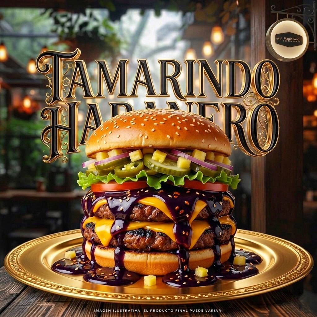 Hamburguesa TAMARINDO HABANERO DOBLE.