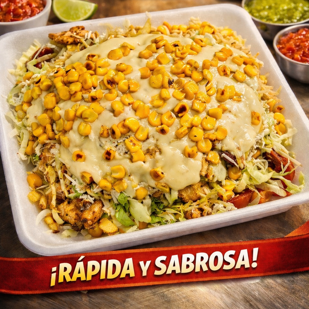 Salchipapa Tronco de Sazón