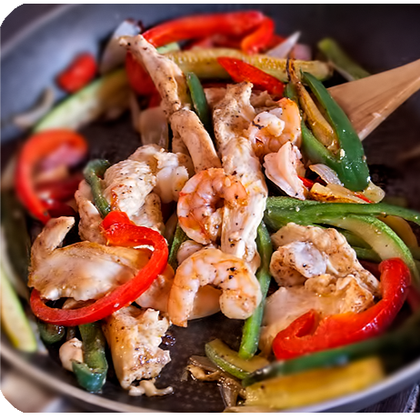 Fajitas Mar y Tierra