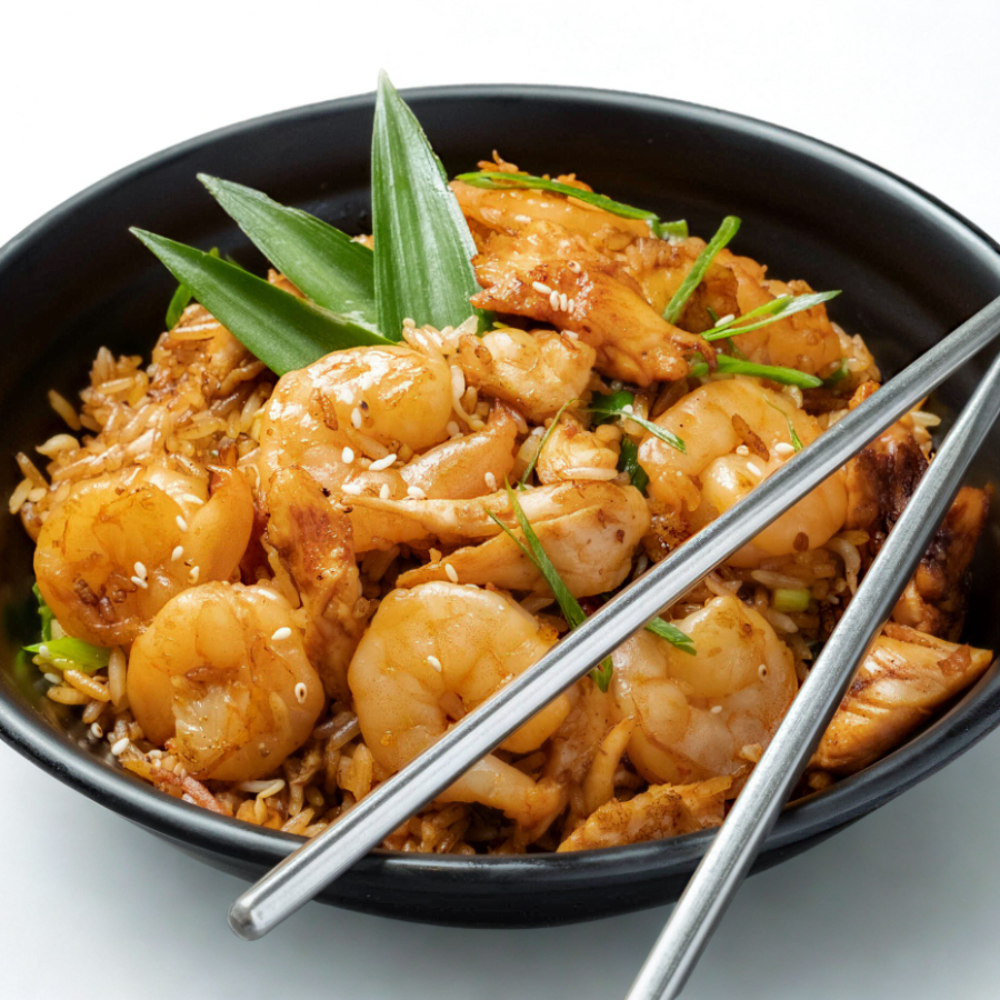Arroz con Pollo y Camarón