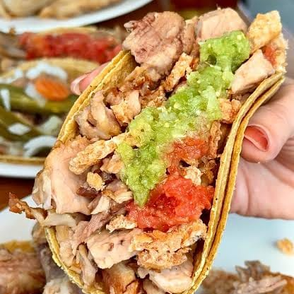 Taco de Asado con Queso (Maíz)