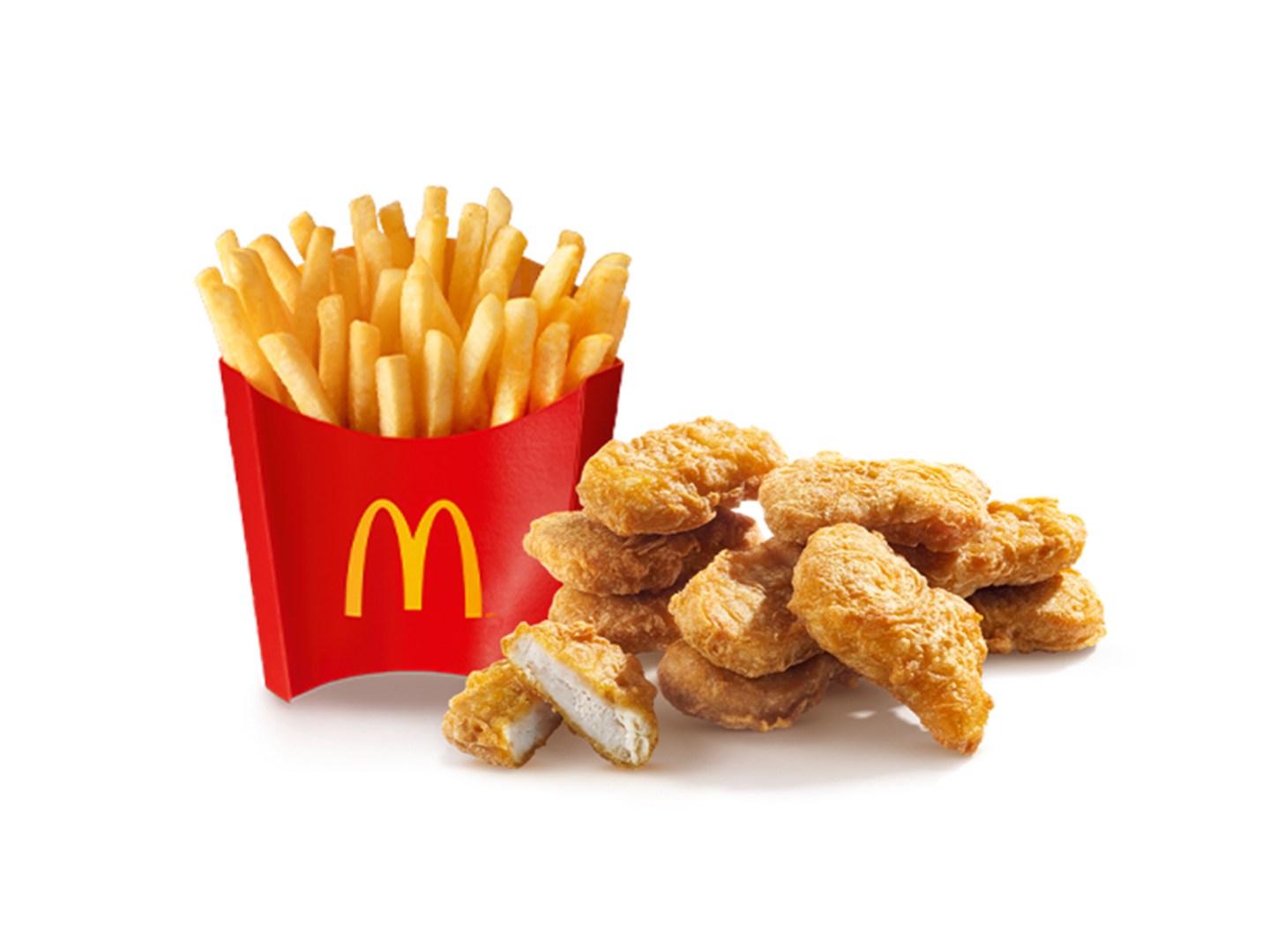10 McNuggets con papas