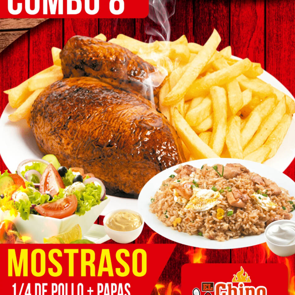 Mostrazo 1/4 de Pollo más Chaufa