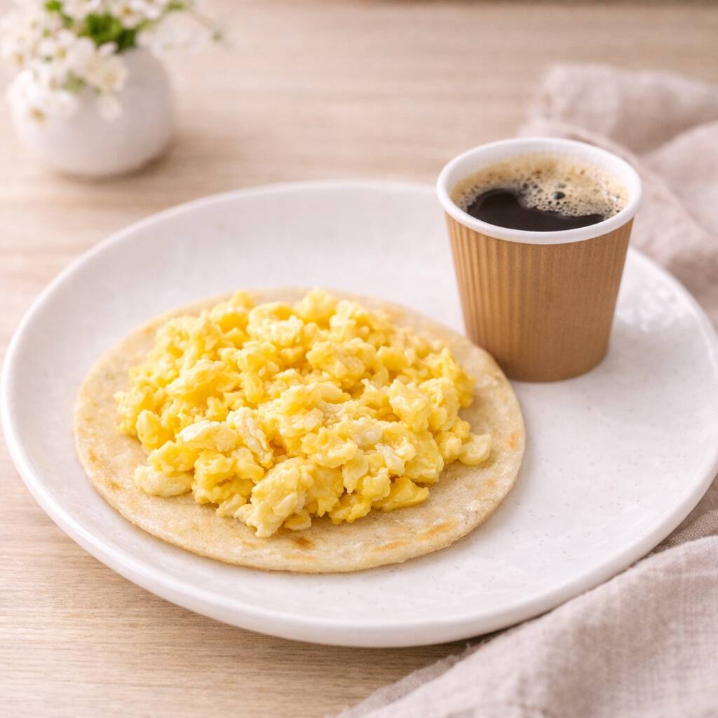 Arepa, Huevo y Café