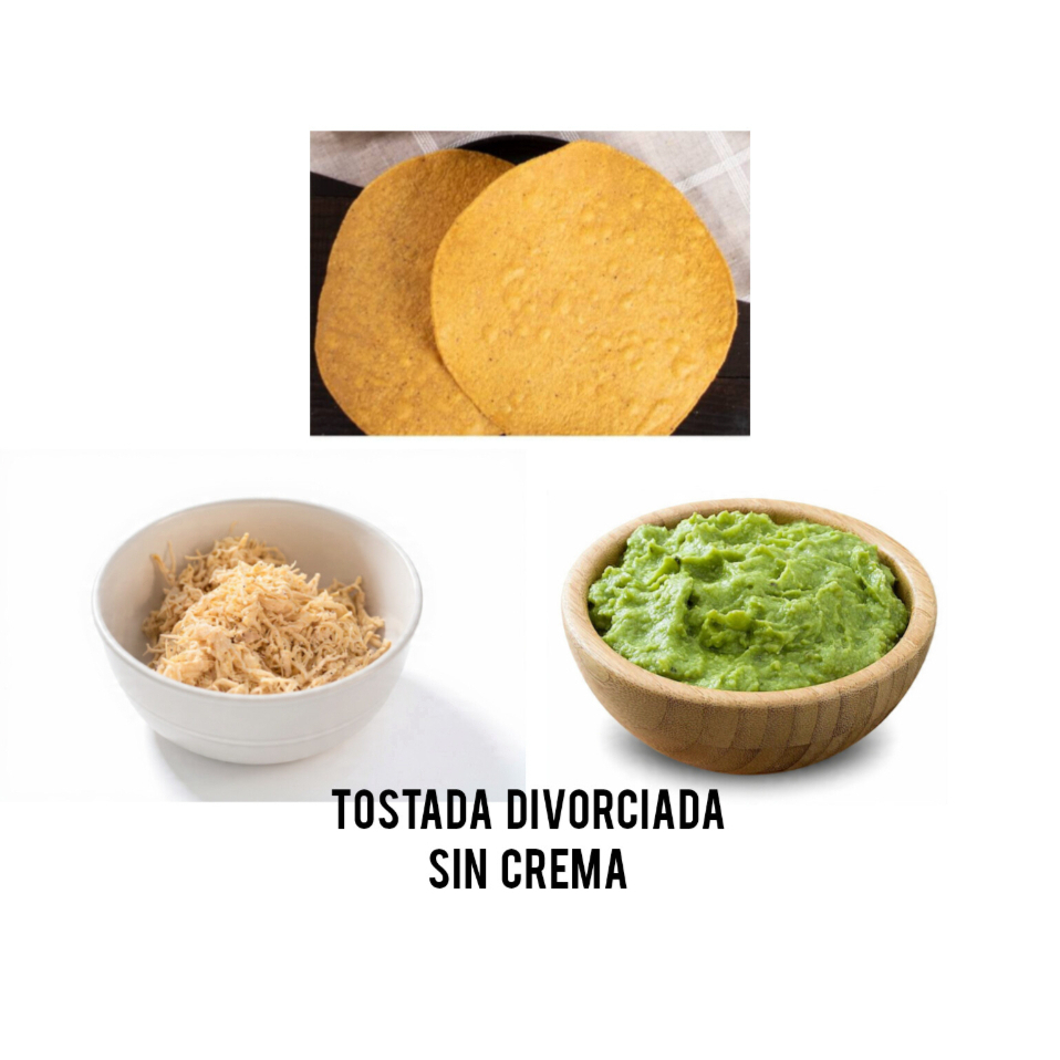 TOSTADA DIVORCIADA (GRANDE SIN CREMA)