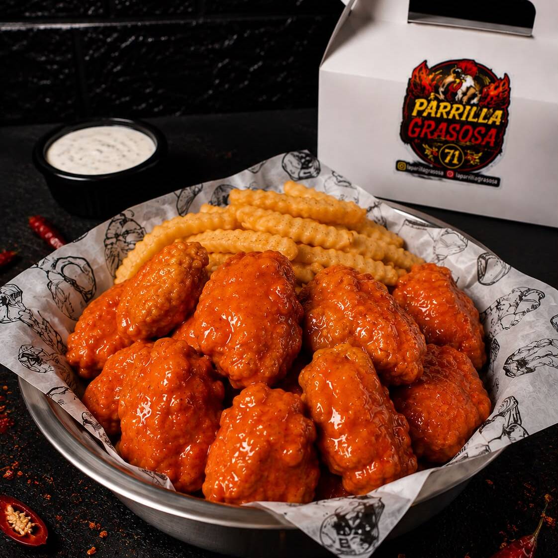 250gr de Boneless + Papas