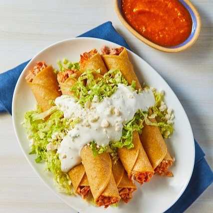 5 Tacos Dorados de Quesillo