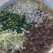 Jugo con carne de Cabeza