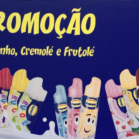 Mandar nas observações sabores e quantidade que deseja (sujeito a mudança conforme estoque) Linha CINI ( Cini Framboesa, Cini Gengibirra), Linha Frtolé ( Morango, Limão, Uva, Tuti frtti, Maracujá, Abacaxi e Mexirica) Linha Cremolé ( Maça verde, Banana, Coco, Nata, Chocolate, Milho verde, Leite condensado, Iogurte de morango) Linha Ituzinho ( Rosa/chicletes, Roxo/Algodão doce e Azul/Pinta lingua)