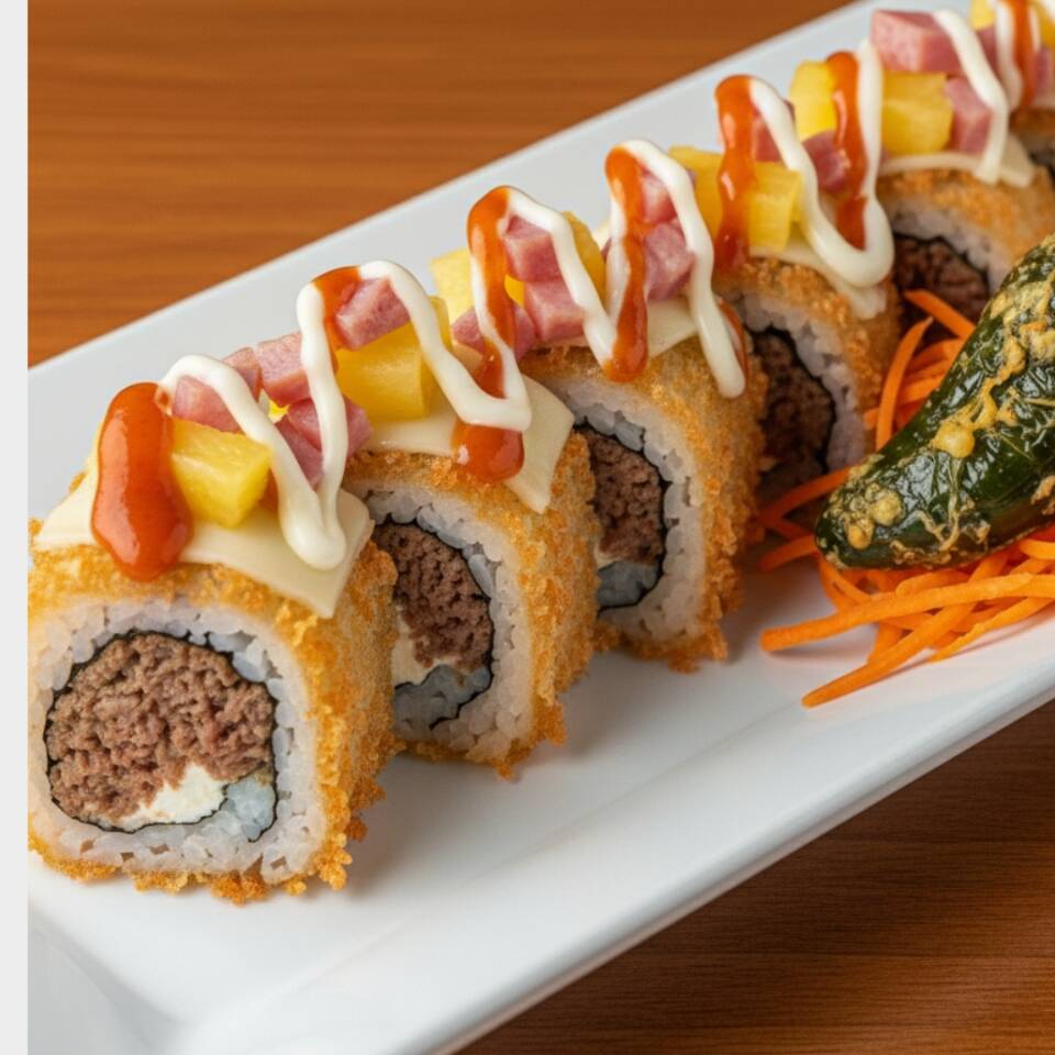 Hawaiano Roll 🍍🧀🥩🐖