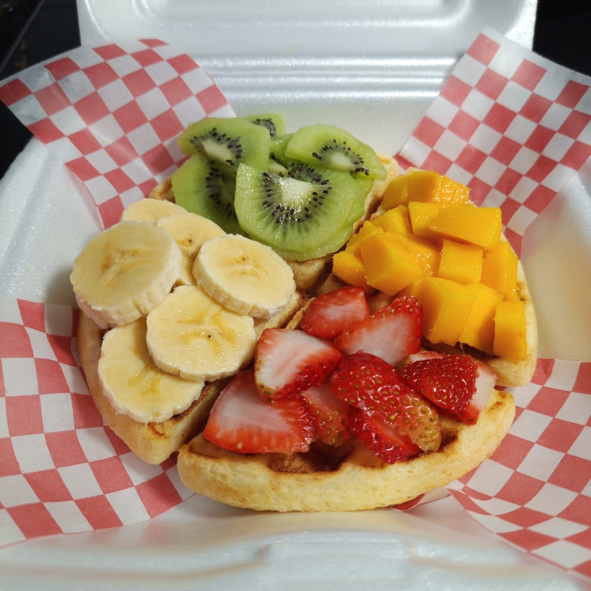 Waffle de fruta