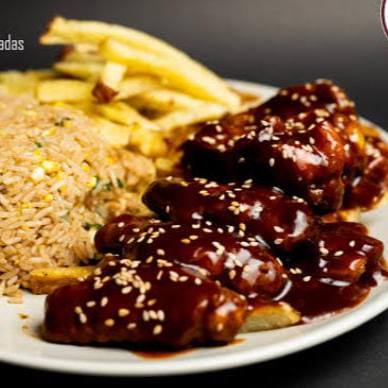 Mostro alitas BBQ.