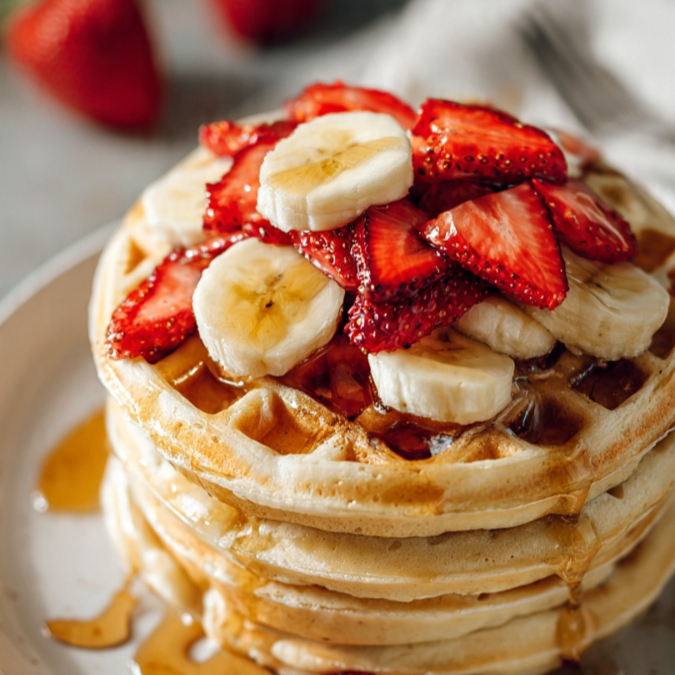 Waffles Fresa Platano