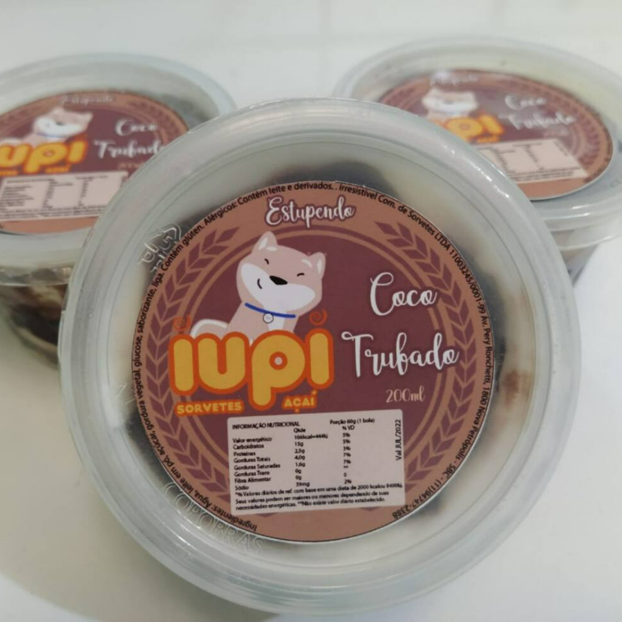 Sorvete de massa sabor coco trufado 200ml