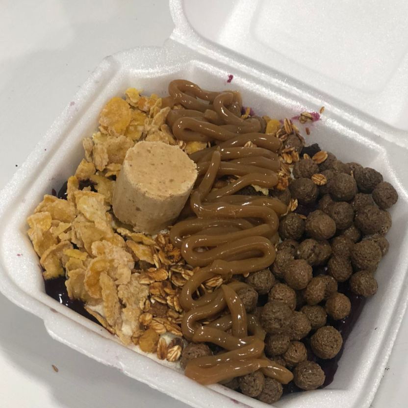 leite em pó granola, cereal paçoca, trufado banana, condesado