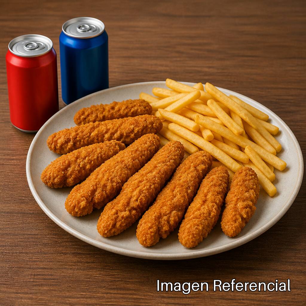 Combo Tiras Pack para Dos (8 Tiras + Papas Med. +