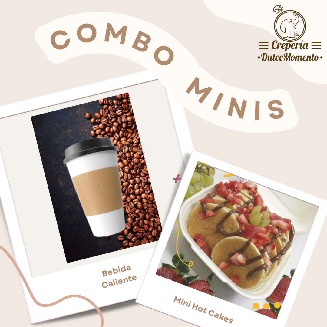 C o m b o Minis + Bebida Caliente (12 Oz)