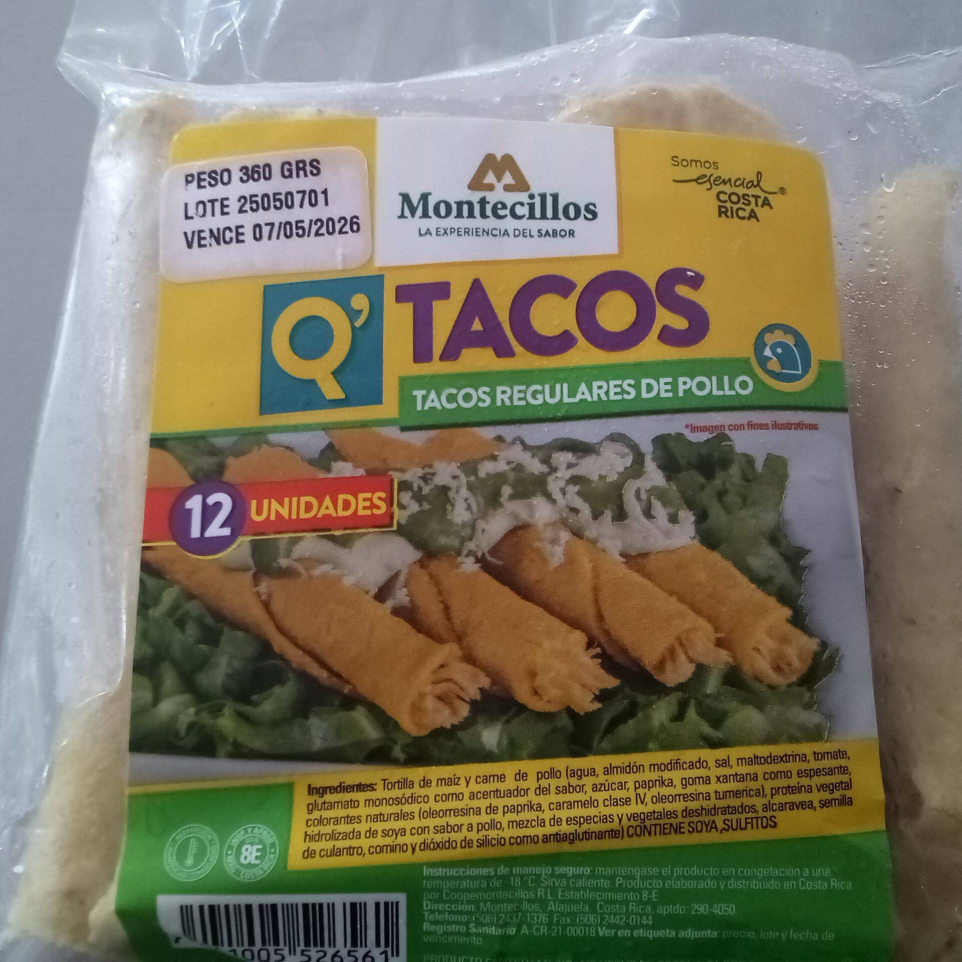 Tacos De Pollo 12 Unidades