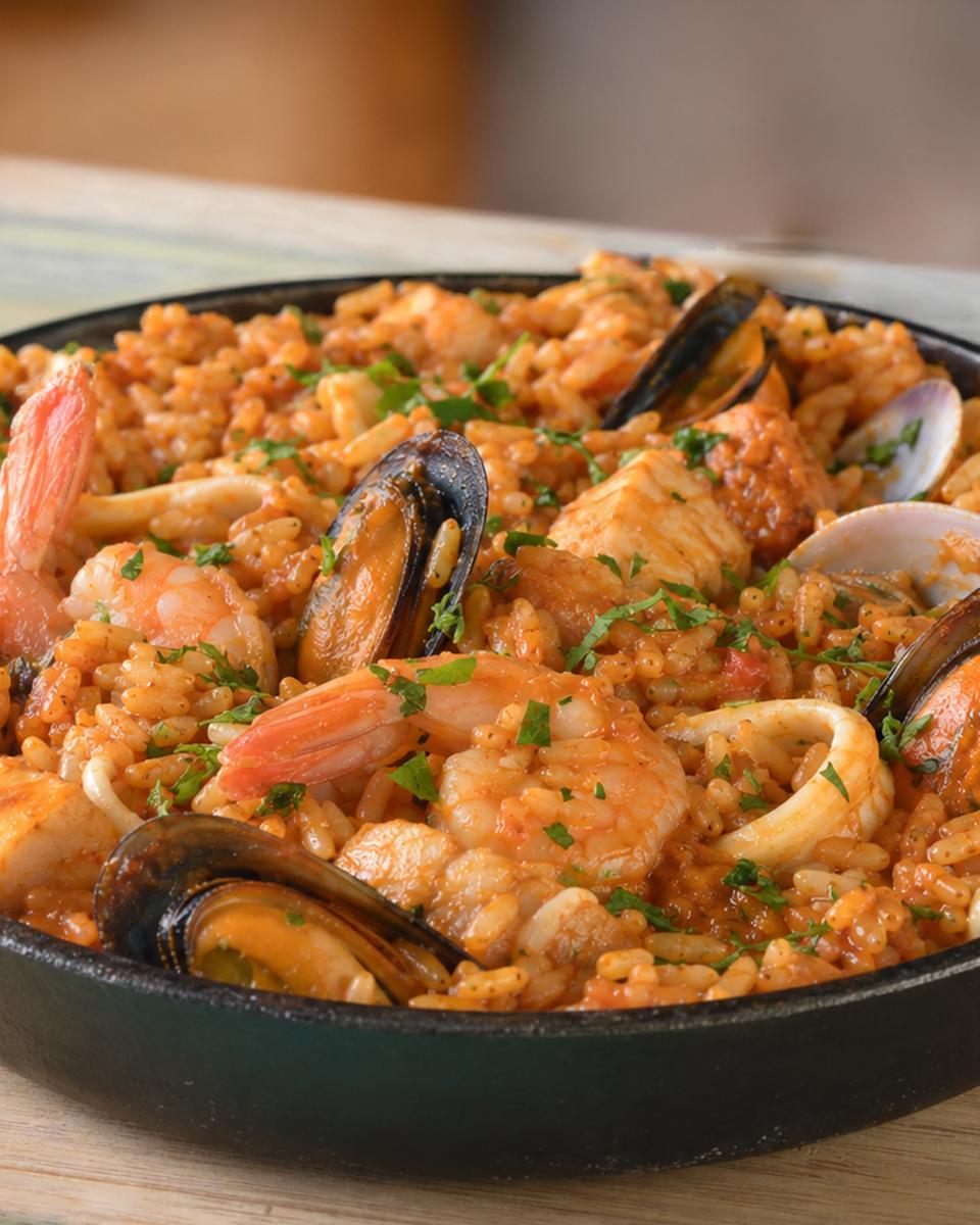 ARROZ A LA TUMBADA DE MARISCO