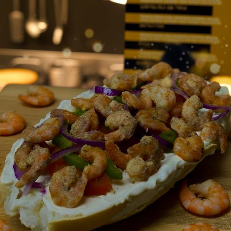 Pao , pasta de alho , tomate , cebola , pimentao , oregano , alho , torrado , azeitona