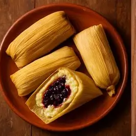 Tamal Zarzamora con Queso Philadelphia