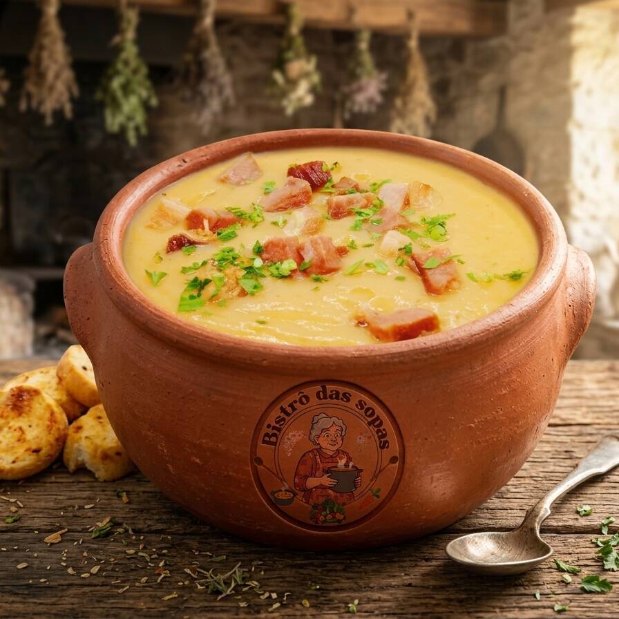 Delicie-se com nosso exuberante Caldo de Aipim, repleto de sabor e textura. Combinamos aipim macio, bacon crocante e calabresa suculenta, todos meticulosamente cozidos e temperados com uma seleção variada de especiarias para proporcionar uma experiência gastronômica inigualável. Nota: Este caldo é cuidadosamente preparado com todos os complementos mencionados, por isso, não é possível a retirada de qualquer um deles. Agradecemos sua compreensão!