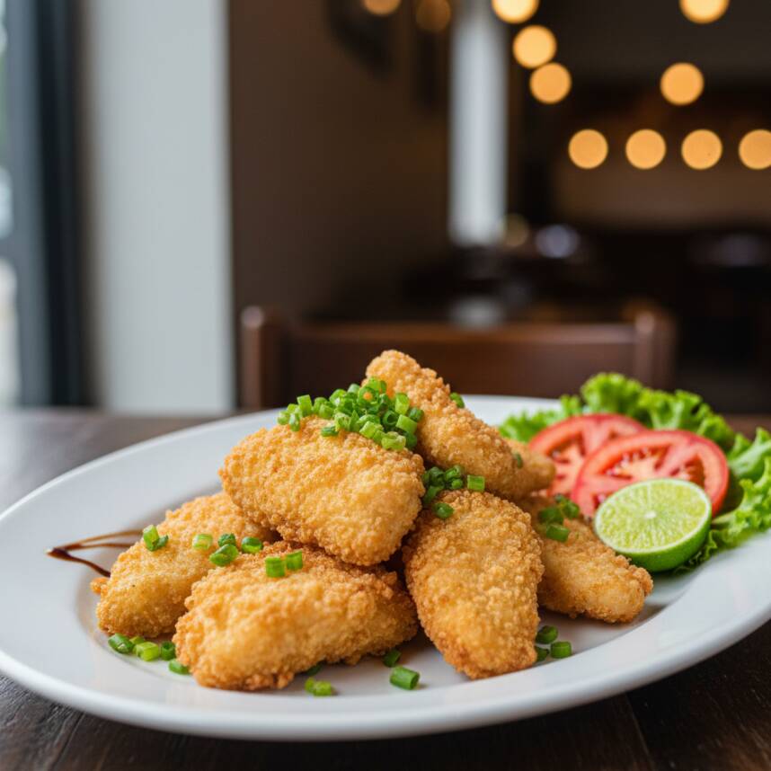 acompanha arroz chop suey e batata frita