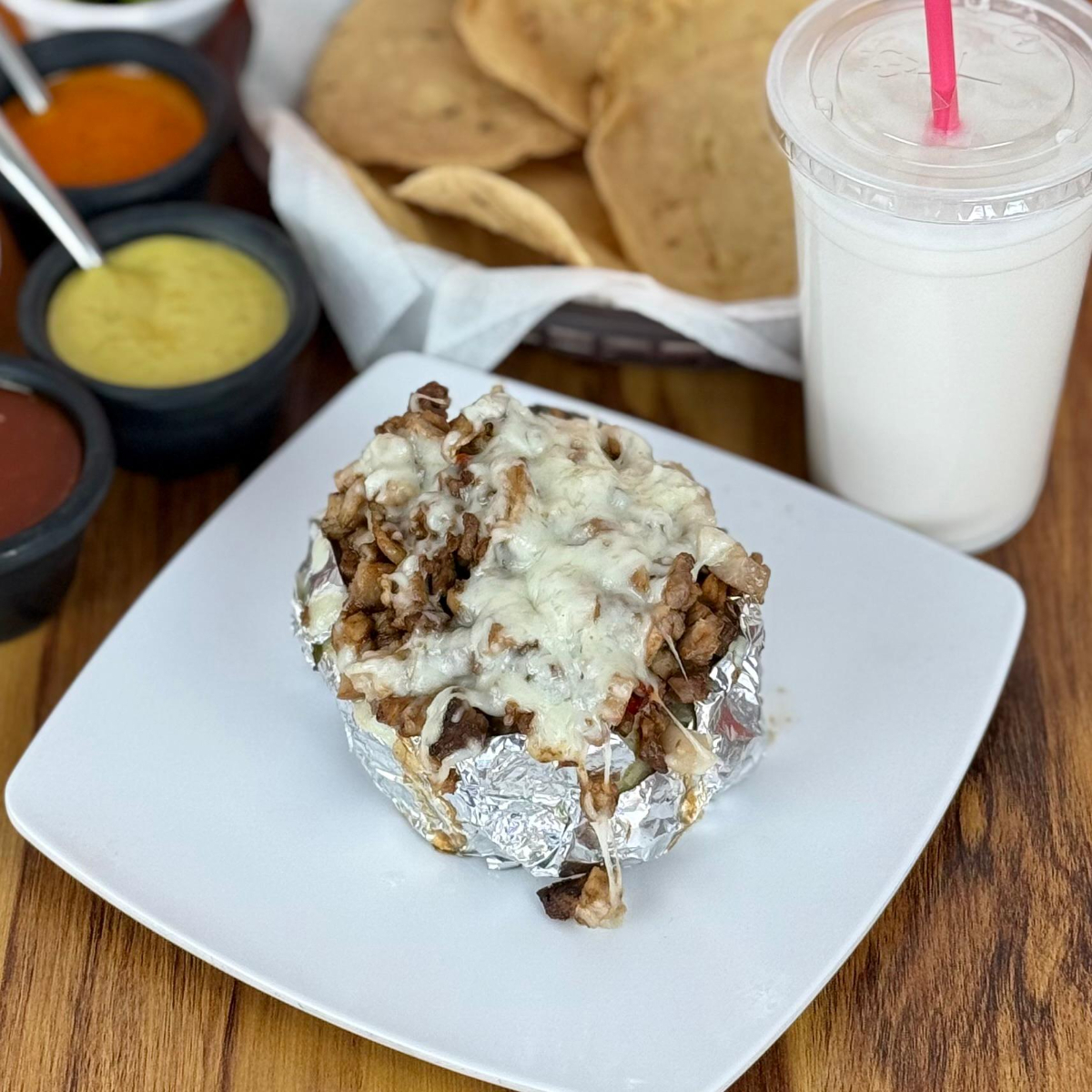 Papa Asada de Suadero