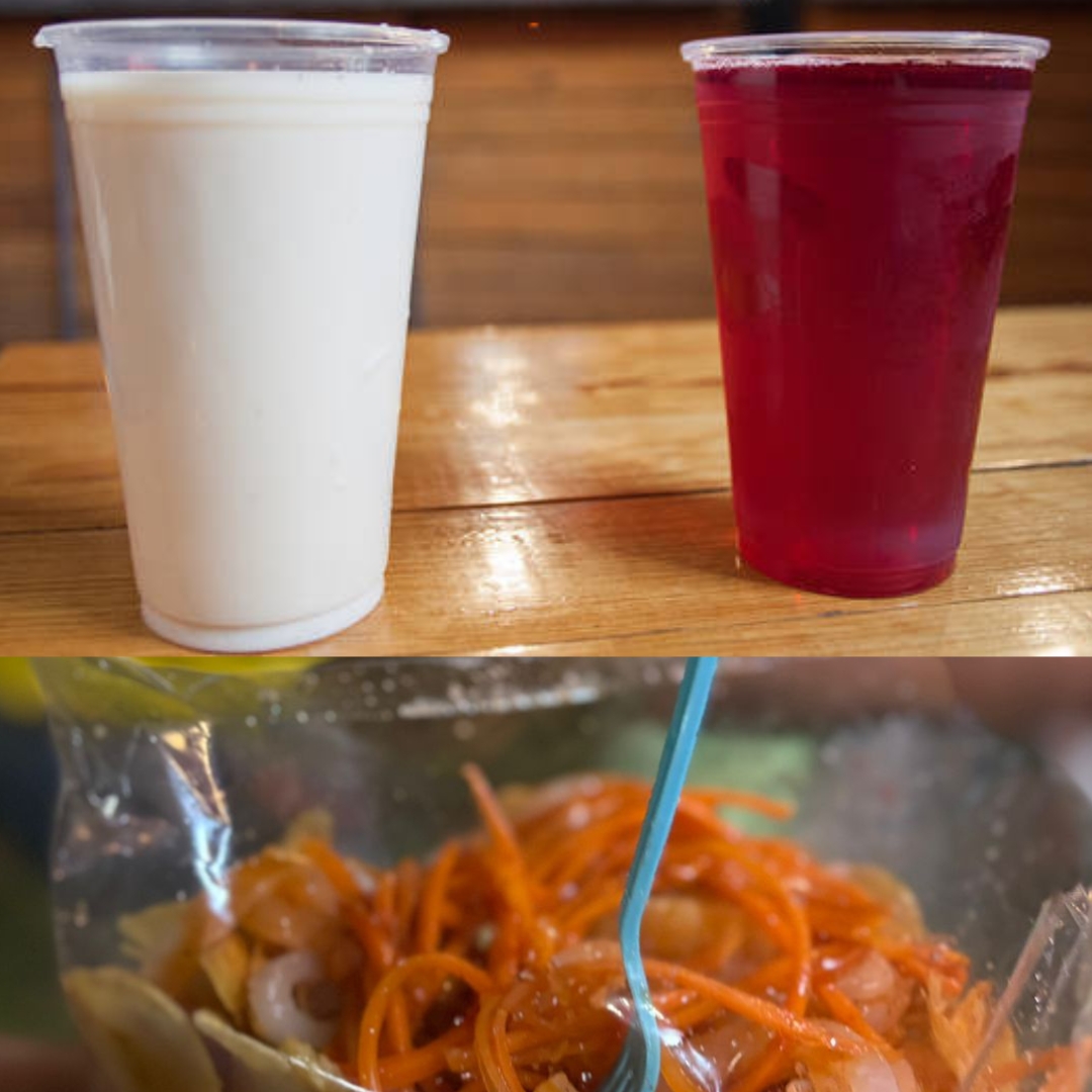 Papas preparadas más agua fresca 16 Oz