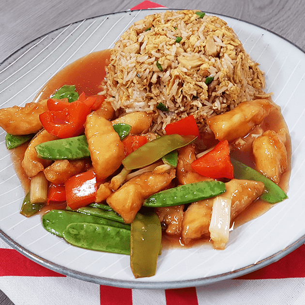 Pollo con Tamarindo y Arroz Chaufa