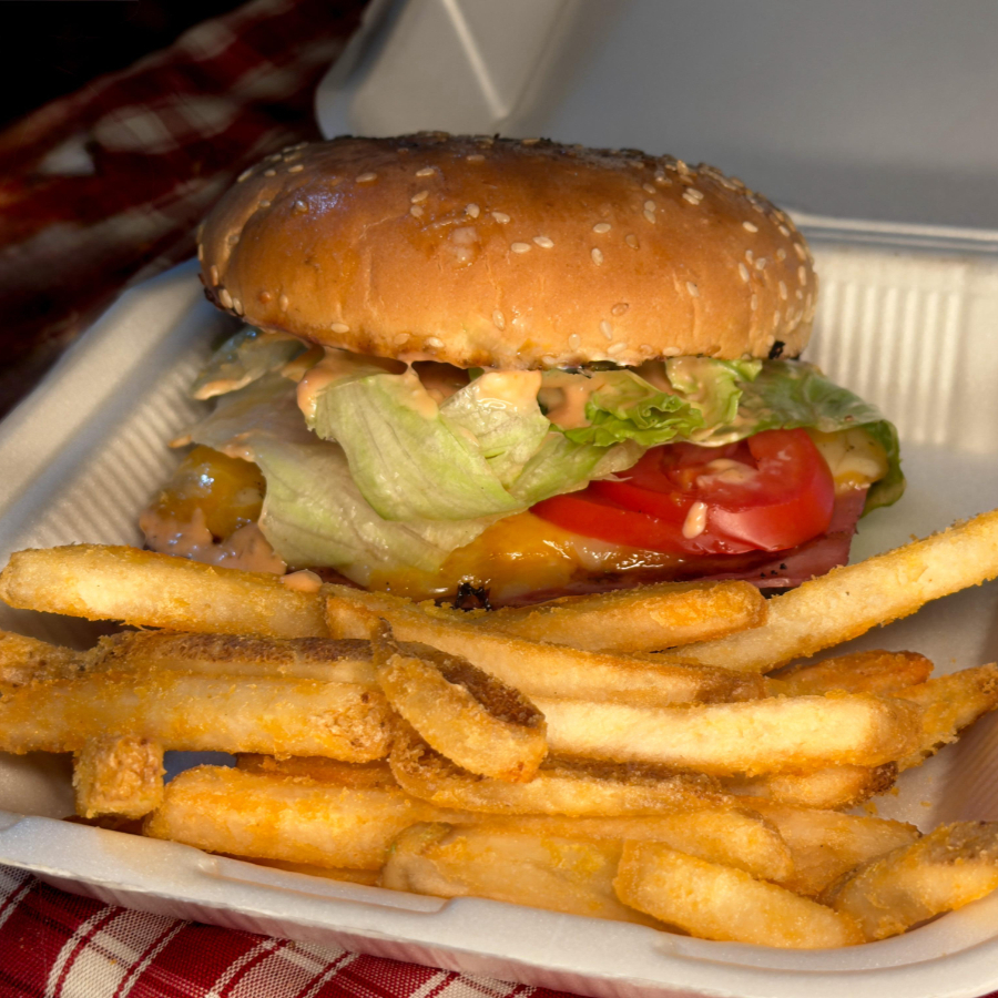 Hamburguesa Especial al Carbón con papas