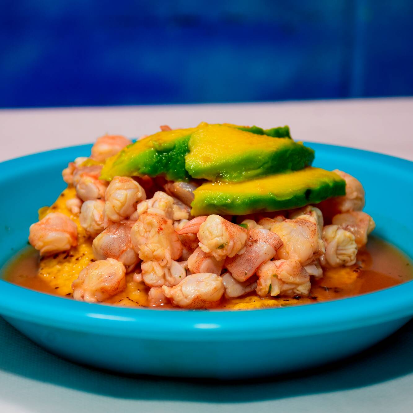 Tostada de Ceviche de Camarón