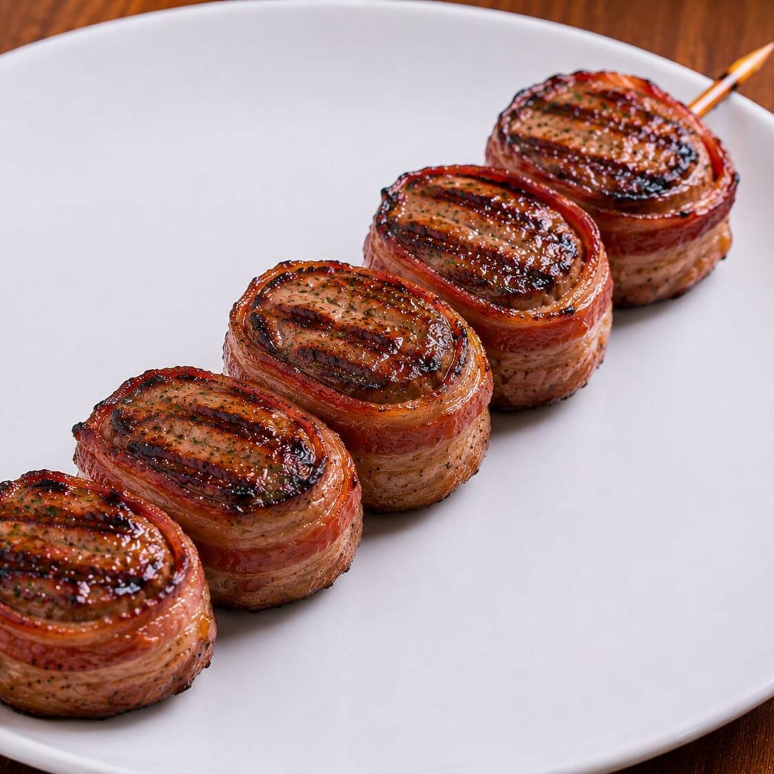 Deliciosa kafta envolvida com aquele bacon crocante. (Aproximadamente 150g)