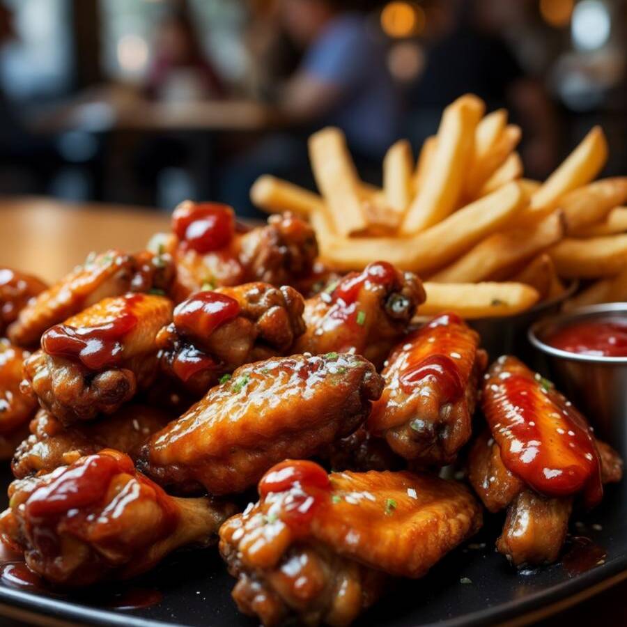 20 Alitas de Cualquier Sabor + Papas Grandes