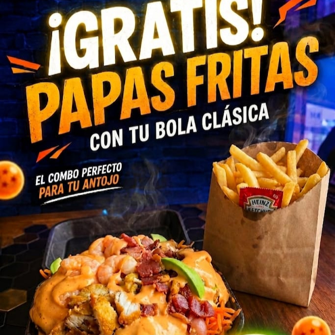 BOLA CLASICA + PAPAS GRATIS