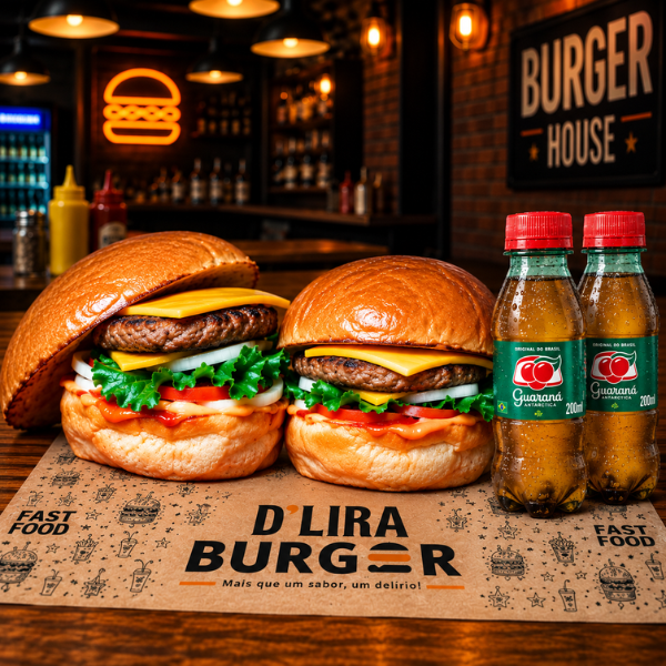 Hambúrguer Bovino Smash 100g No Pão Brioche, Alface ,tomate , Cheddar Derretido e Maionese da Casa. Acompanha 2x Guaraná Antartica 200ml. Combo Ideal Para Dividir, Matar A Fome e Aproveitar Sem Erro.
