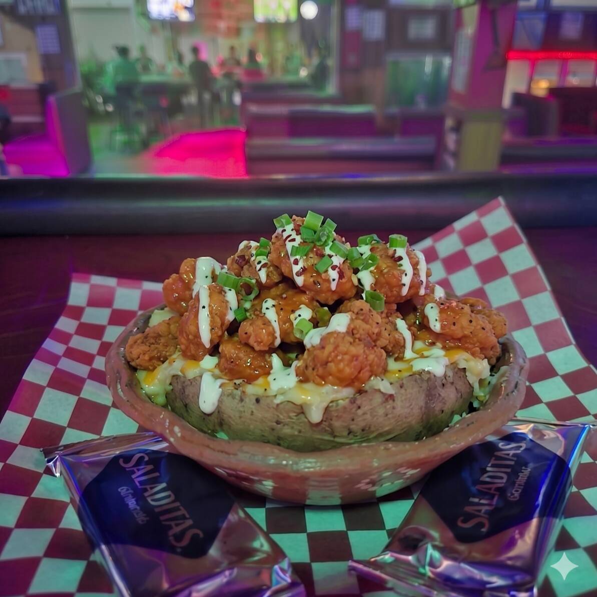 Papa Asada con Boneless