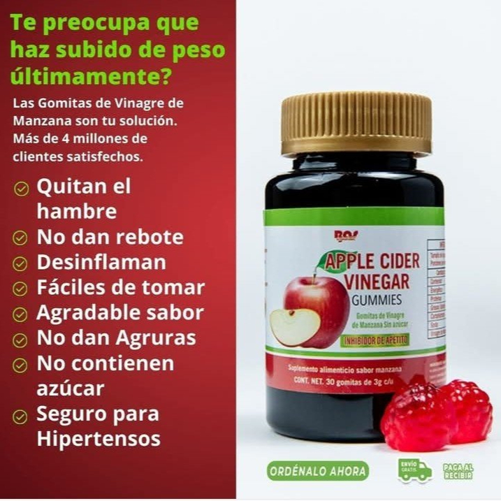 Gomitas de Vinagre (supresor de Apetito)