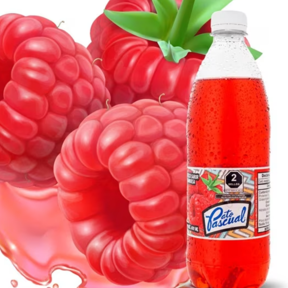 Refresco Pato Pascual Sabor Frambuesa 600ml.