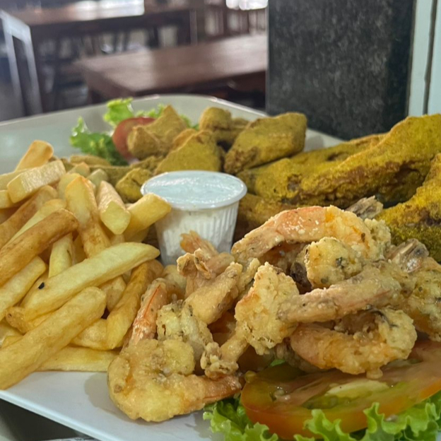 batata,camarão emp , caranha ,tilápia