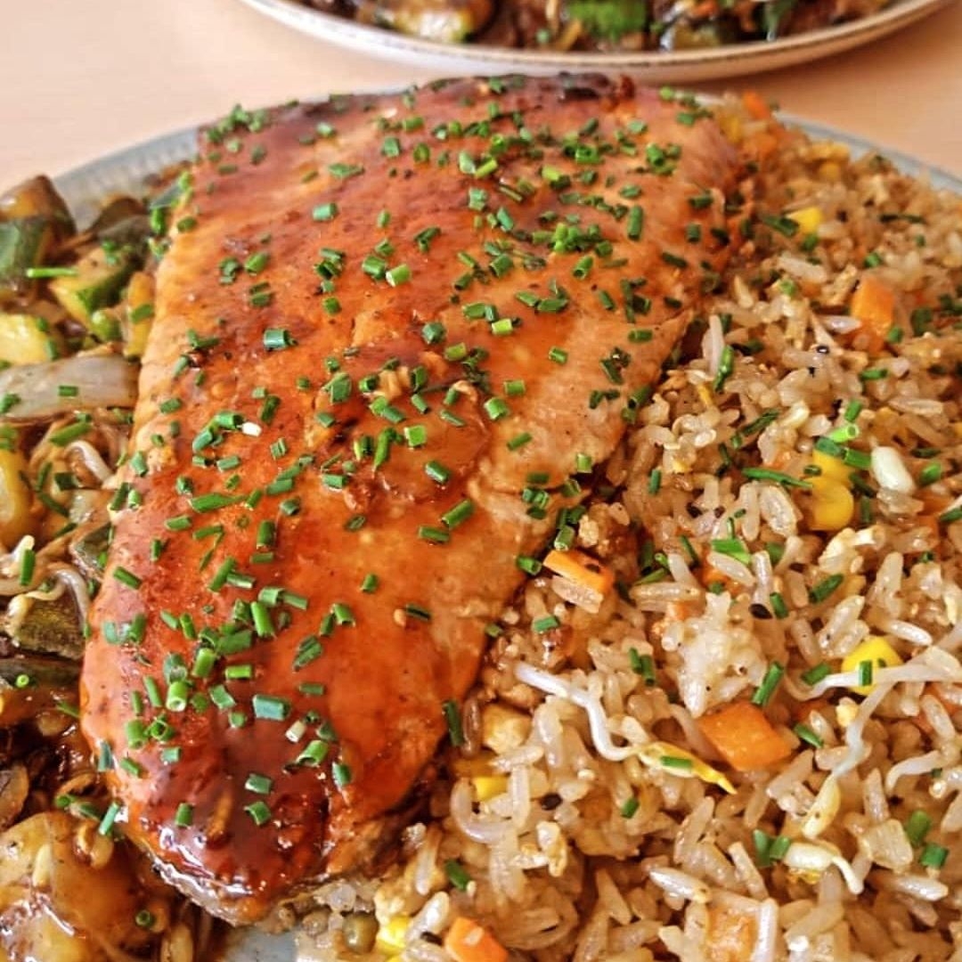 Salmon Ikayaki