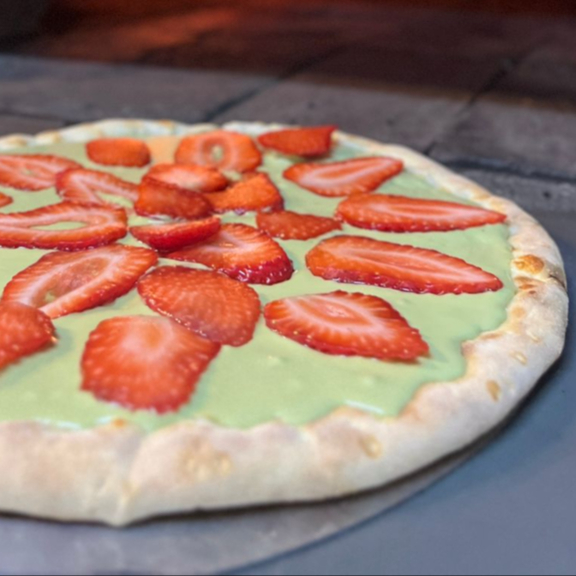 Creme de Pistache e Morango.