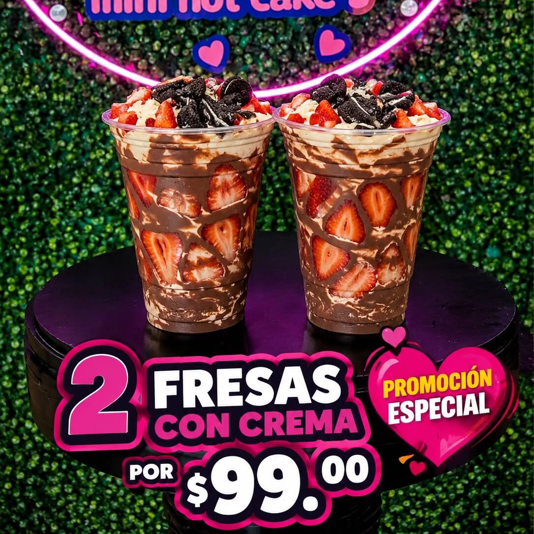 2 Fresas con crema