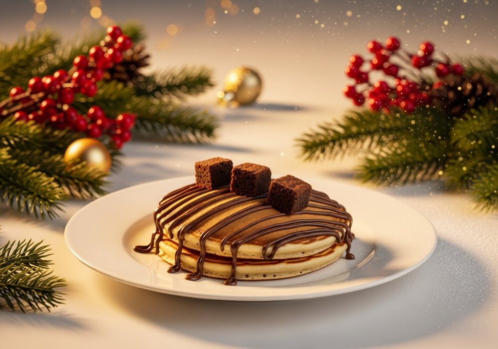 Pancakes de Brownie y Nutella