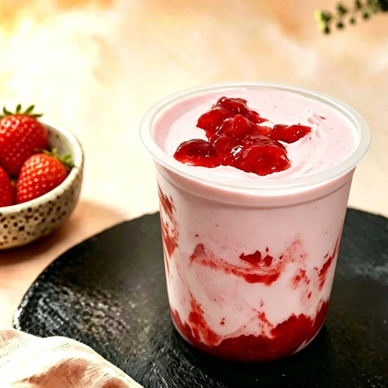 Delicioso sorvete artesanal de morango, supercremoso, suave e cheio de sabor! 🍓❤️ Feito para quem ama aquele gostinho irresistível de morango em uma sobremesa geladinha e cremosa. Perfeito para matar a vontade de um doce a qualquer hora!
