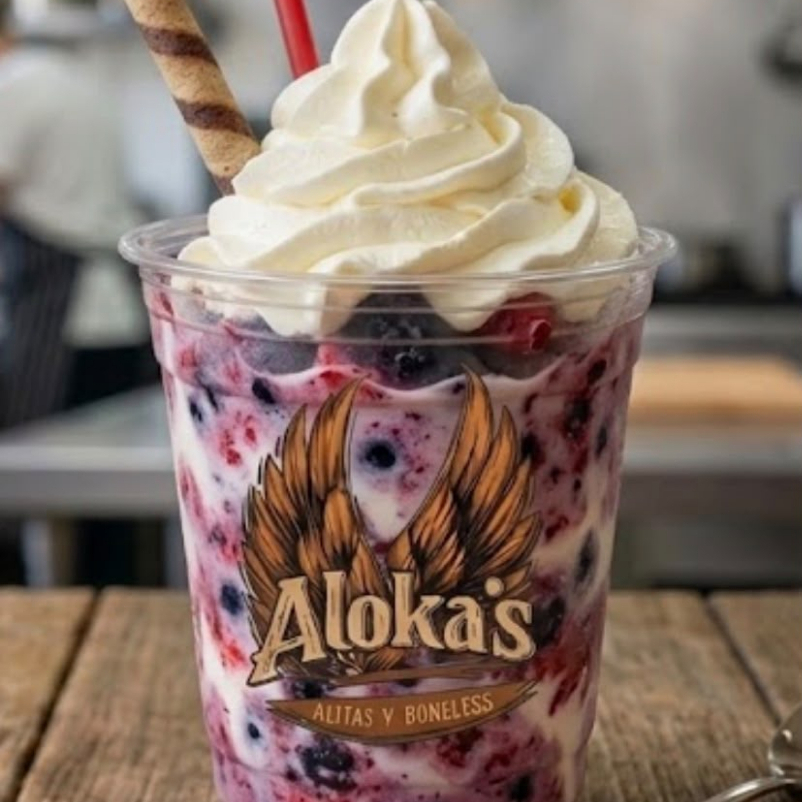 FRUTOS ROJOS CON CREMA