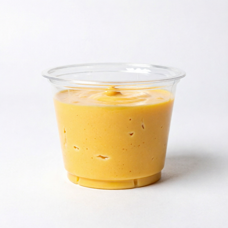 Potinho (aprox. 30ml) de queijo cheddar.