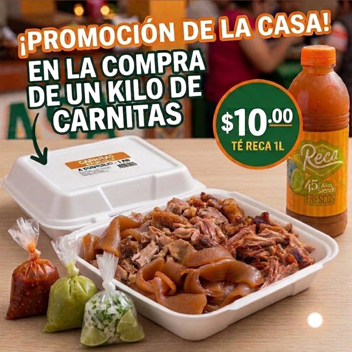 1kg de Carnitas + Te Reca